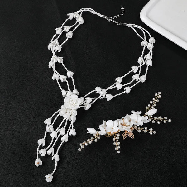 Artificial Pearl Hair Comb Headband | Stainless Steel