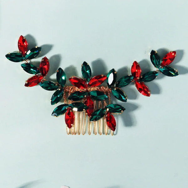 Rhinestone Floral Hair Comb Headband | Rhinestone