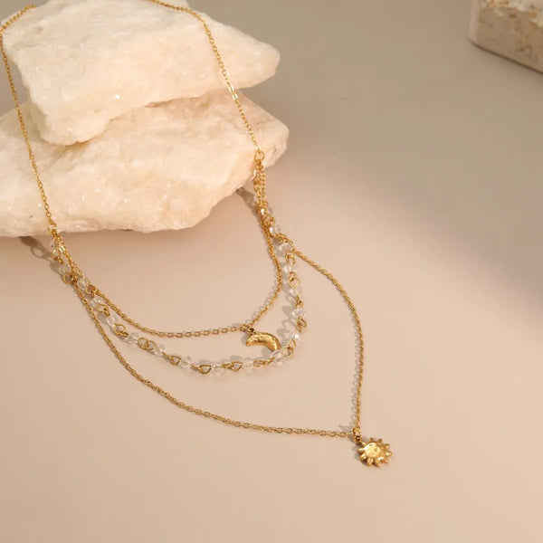 Electroplated Celestial Necklace | Stainless Steel