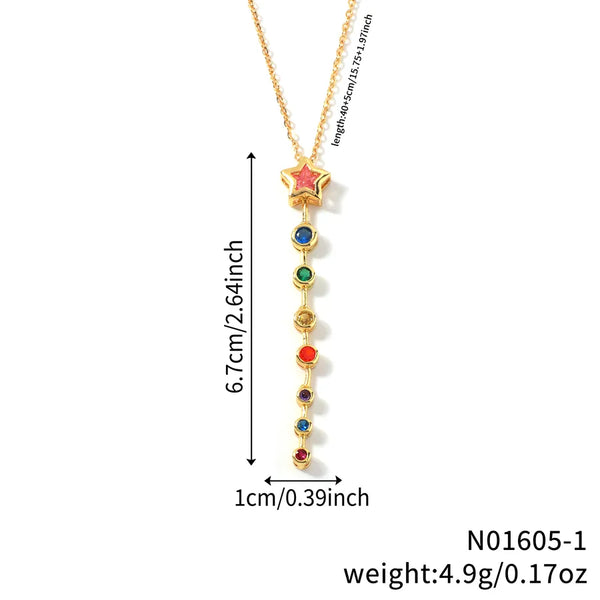 Zircon Heart Pendant Necklace | Stainless Steel