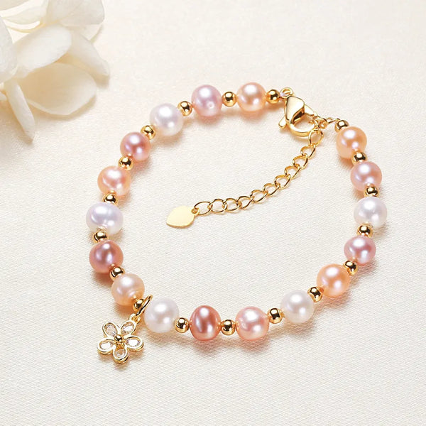 Floral Pearl Bracelet | Freshwater Pearl