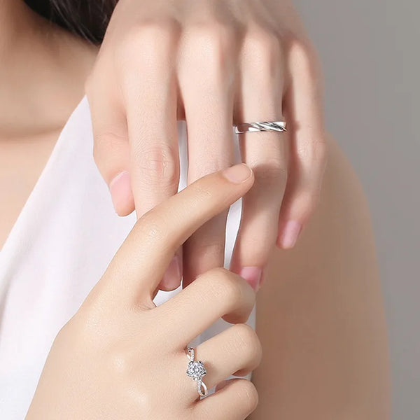 Open Band Floral Ring | 925 Sterling Silver