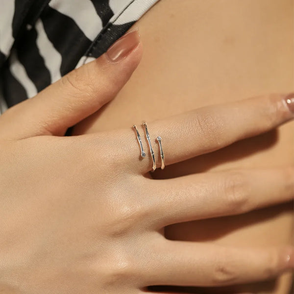 Silver-Plated Zircon Ring | 925 Sterling Silver