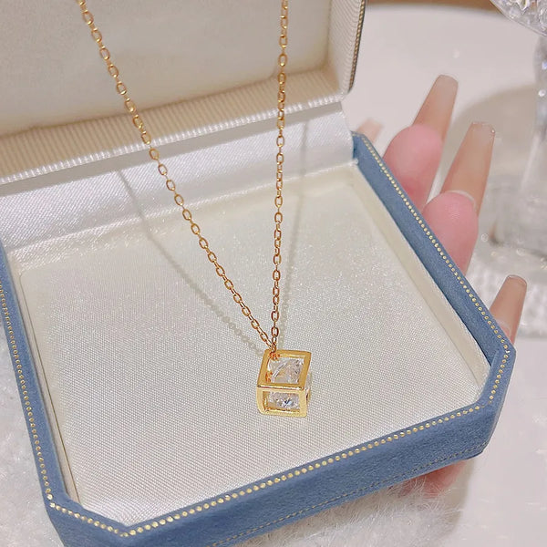 Crystal Heart Pendant Necklace | Crystal