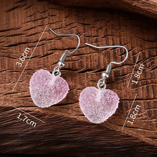 Vintage Heart Drop Earrings | Stainless Steel