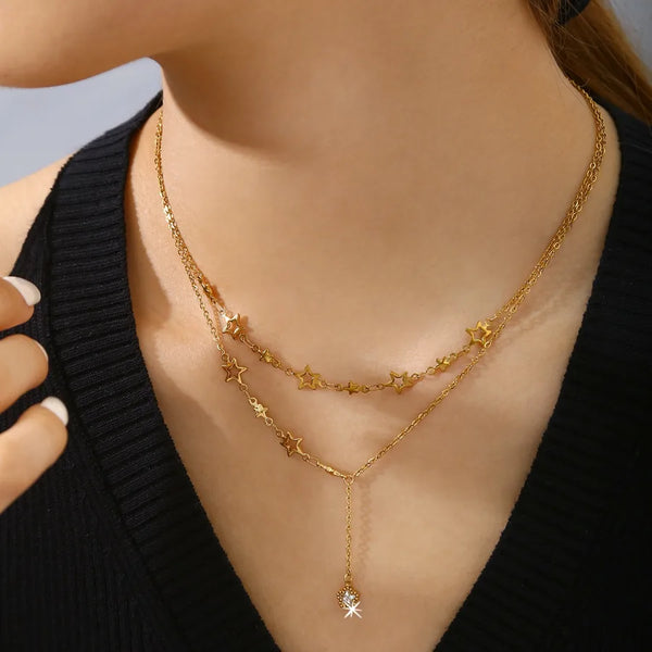 Hollow Celestial Necklace | Stainless Steel