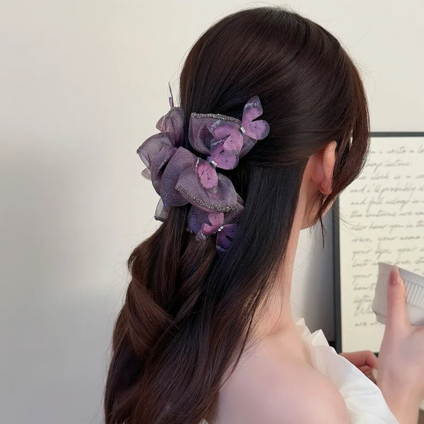 Pink Bow Hair Claw | Gauze