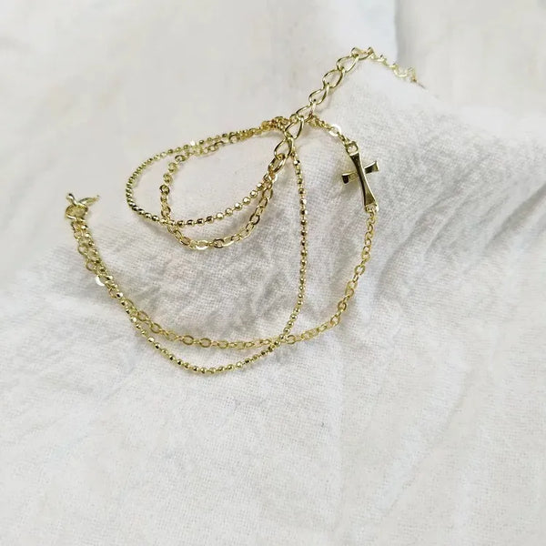 Cross Geometric Bracelet | 925 Sterling Silver