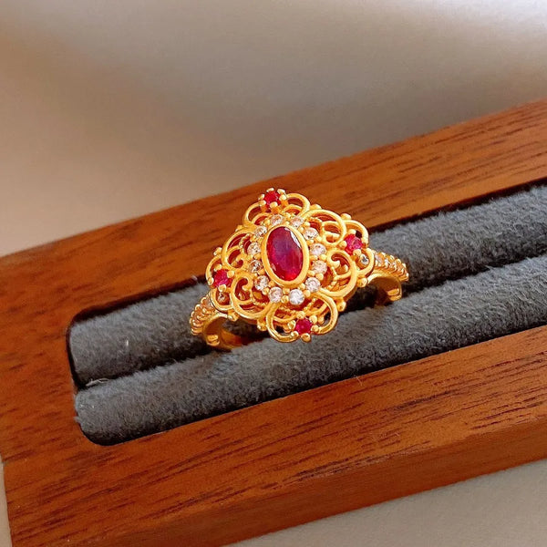 Vintage Floral Ring | Copper