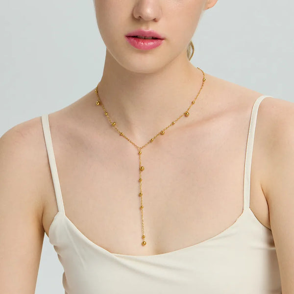 Long Geometric Necklace | Stainless Steel