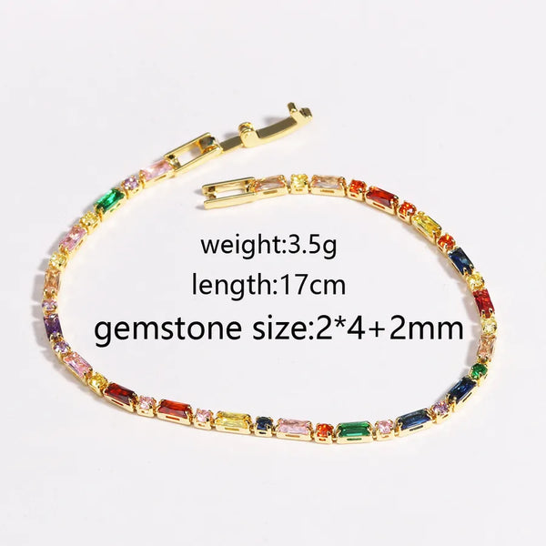 Round Zircon Bracelet | Copper
