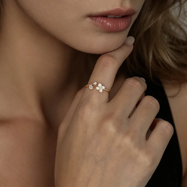 Enamel Floral Ring | 925 Sterling Silver