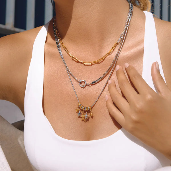 Pentagram Snake Necklace | Stainless Steel