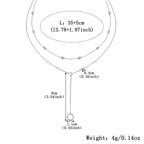 Round Zircon Necklace | 925 Sterling Silver