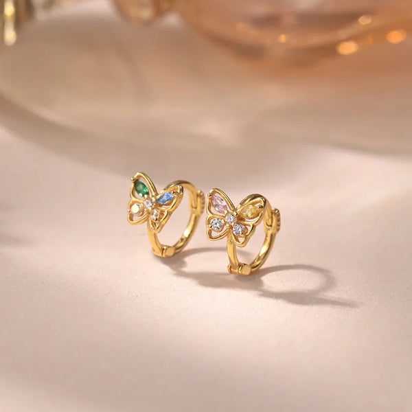 Luxurious Butterfly Stud Earrings | 925 Sterling Silver