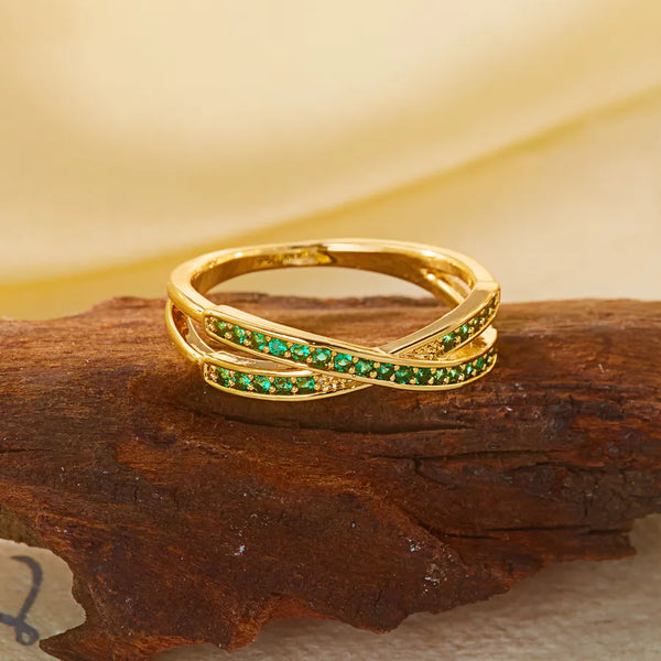 Golden Zircon Ring | Copper