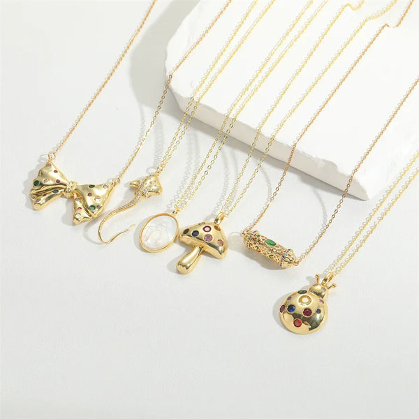 Vintage Butterfly Pendant Necklace | Copper
