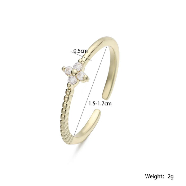 Electroplated Floral Ring | Copper