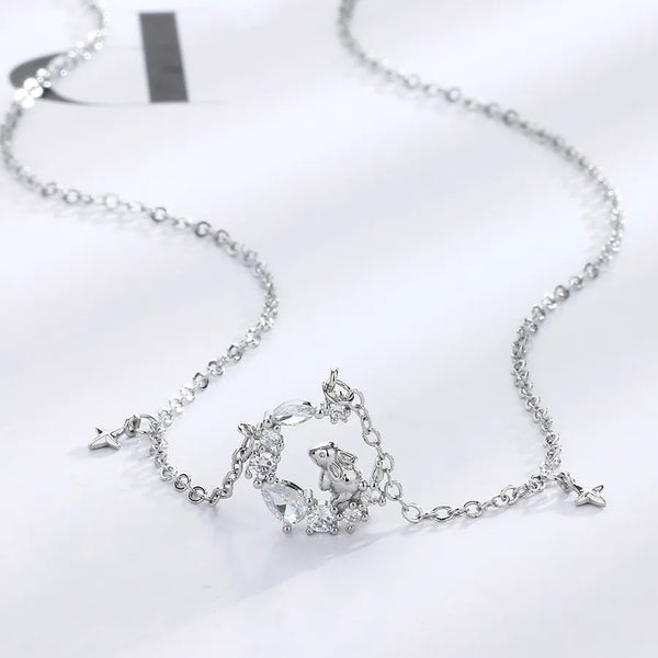 Zircon Floral Necklace | Copper