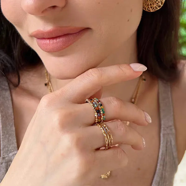 Geometric Ring | Brass