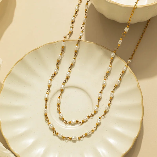 Pearl Necklace | Stainless Steel