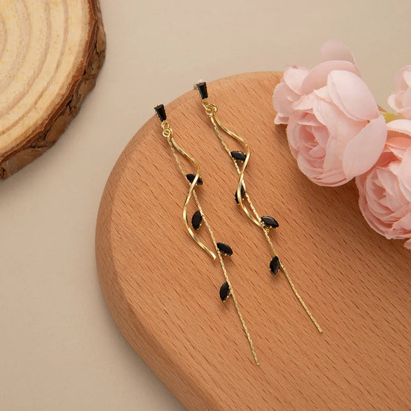 Leaf Drop Earrings | Copper