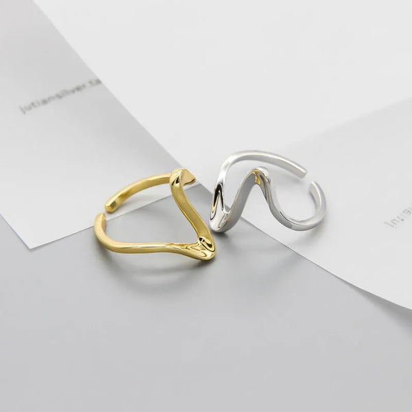 Waves Open Band Ring | 925 Sterling Silver