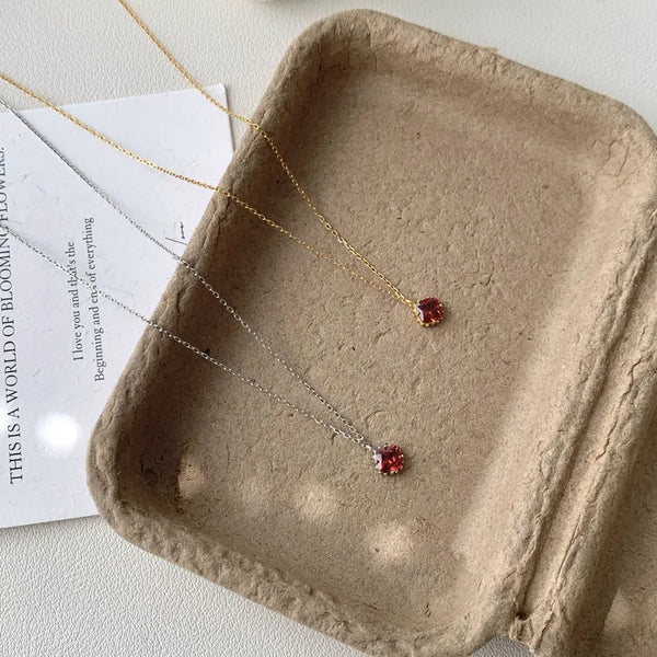 Natural Stone Floral Necklace | 925 Sterling Silver
