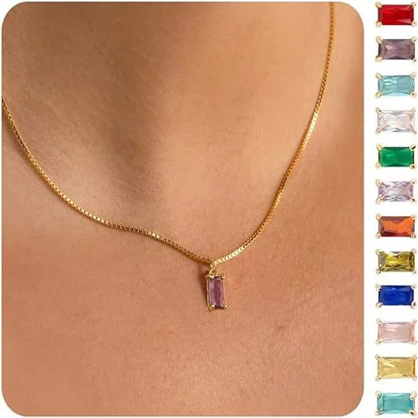 Ladies Zircon Necklace | Copper