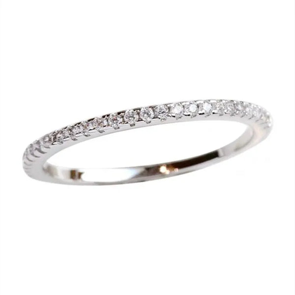 Geometric Rhinestone Ring | Stainless Steel