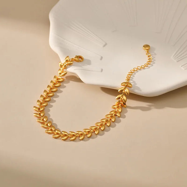 Grain Gold-Plated Bracelet | Copper