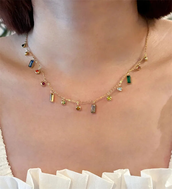 Zircon Necklace | Titanium Steel