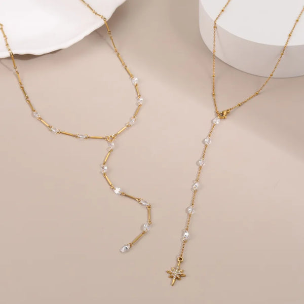 Minimalist Zircon Necklace | Stainless Steel