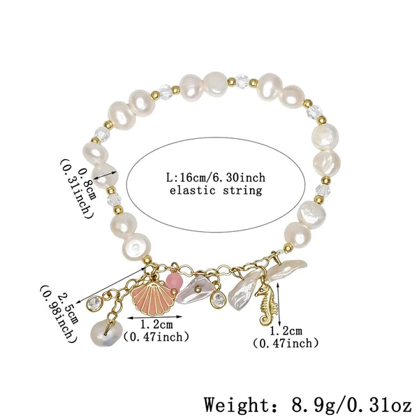 Shell Pearl Bracelet | Freshwater Pearl