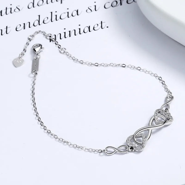 Infinity Heart Bracelet | 925 Sterling Silver
