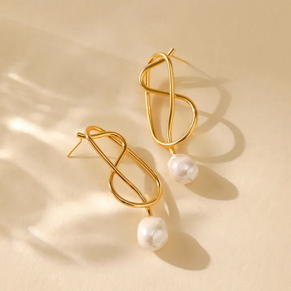 Geometric Celestial Stud Earrings | Copper