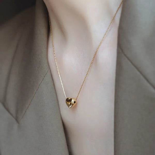 Classic Heart Pendant Necklace | Stainless Steel
