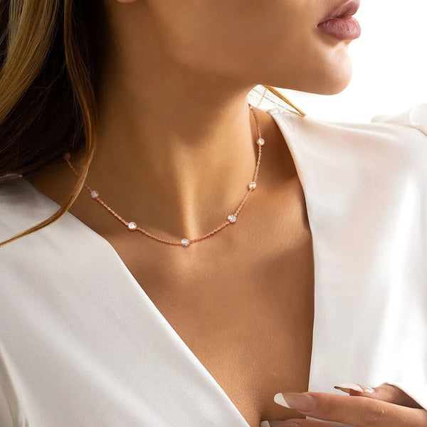 Display Zircon Necklace | Stainless Steel