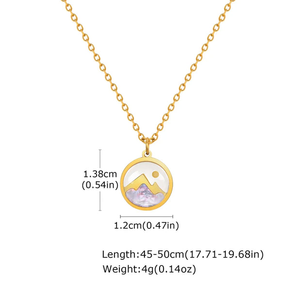 Shell Gold-Plated Pendant Necklace | Stainless Steel