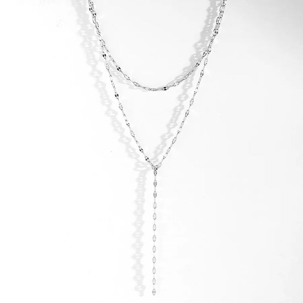 Double Geometric Necklace | Stainless Steel