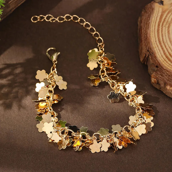 Floral Bracelet | Gold