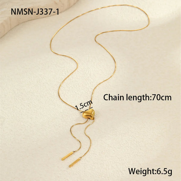 Heart Pendant Necklace | Stainless Steel