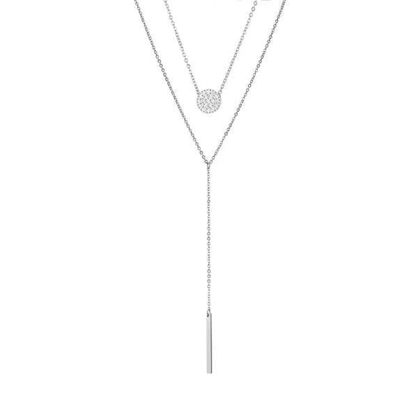 Geometric Pendant Necklace | Stainless Steel