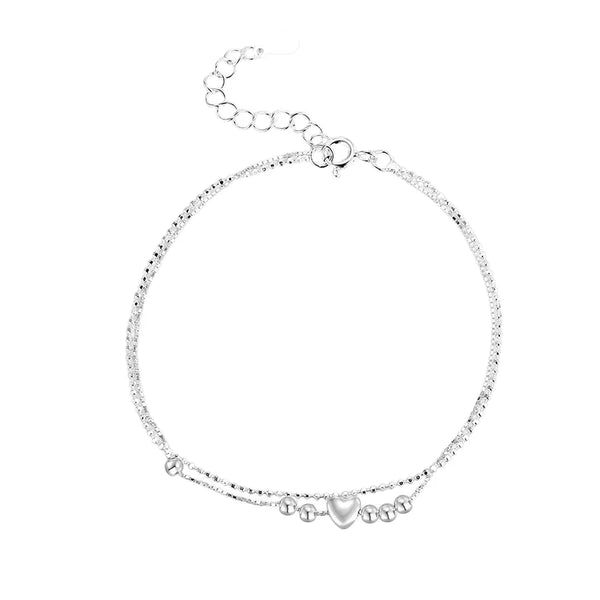 Round Heart Bracelet | 925 Sterling Silver