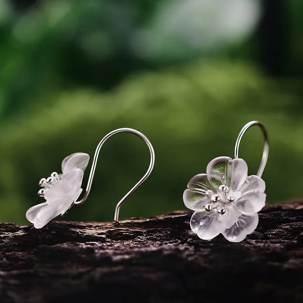 Silver-Plated Floral Earrings | 925 Sterling Silver