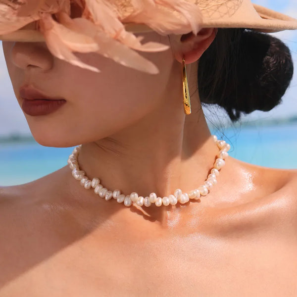 Stainless Pearl Necklace | Stainless Steel