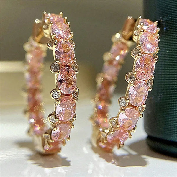 White Zircon Earrings | Copper