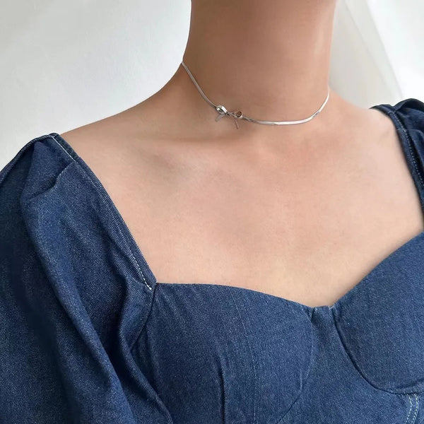 Bow Necklace | Stainless Steel