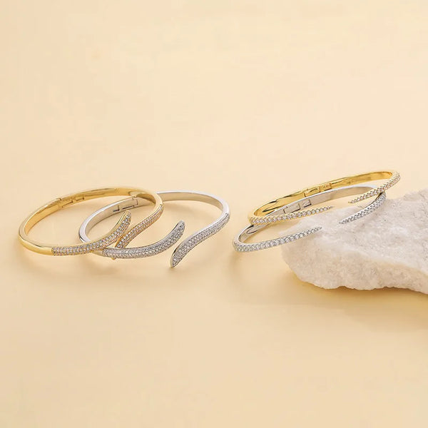 Snake Bangle Bracelet | Copper
