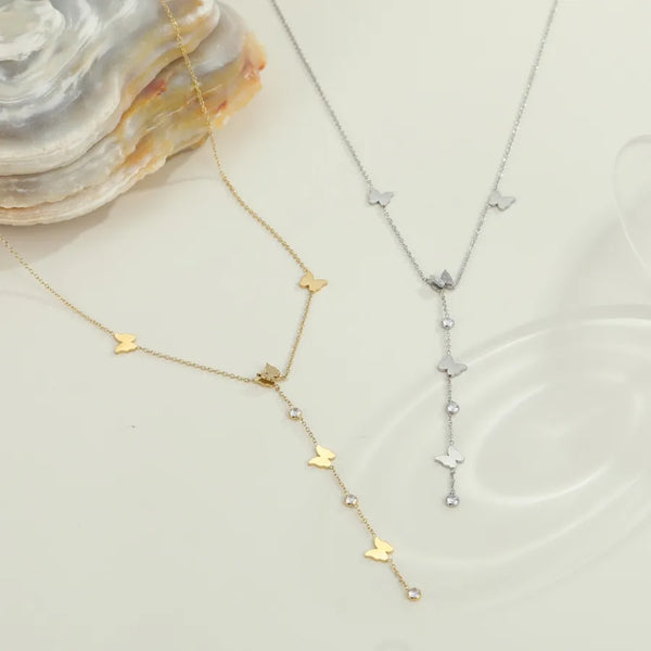 Collarbone Butterfly Necklace | Stainless Steel